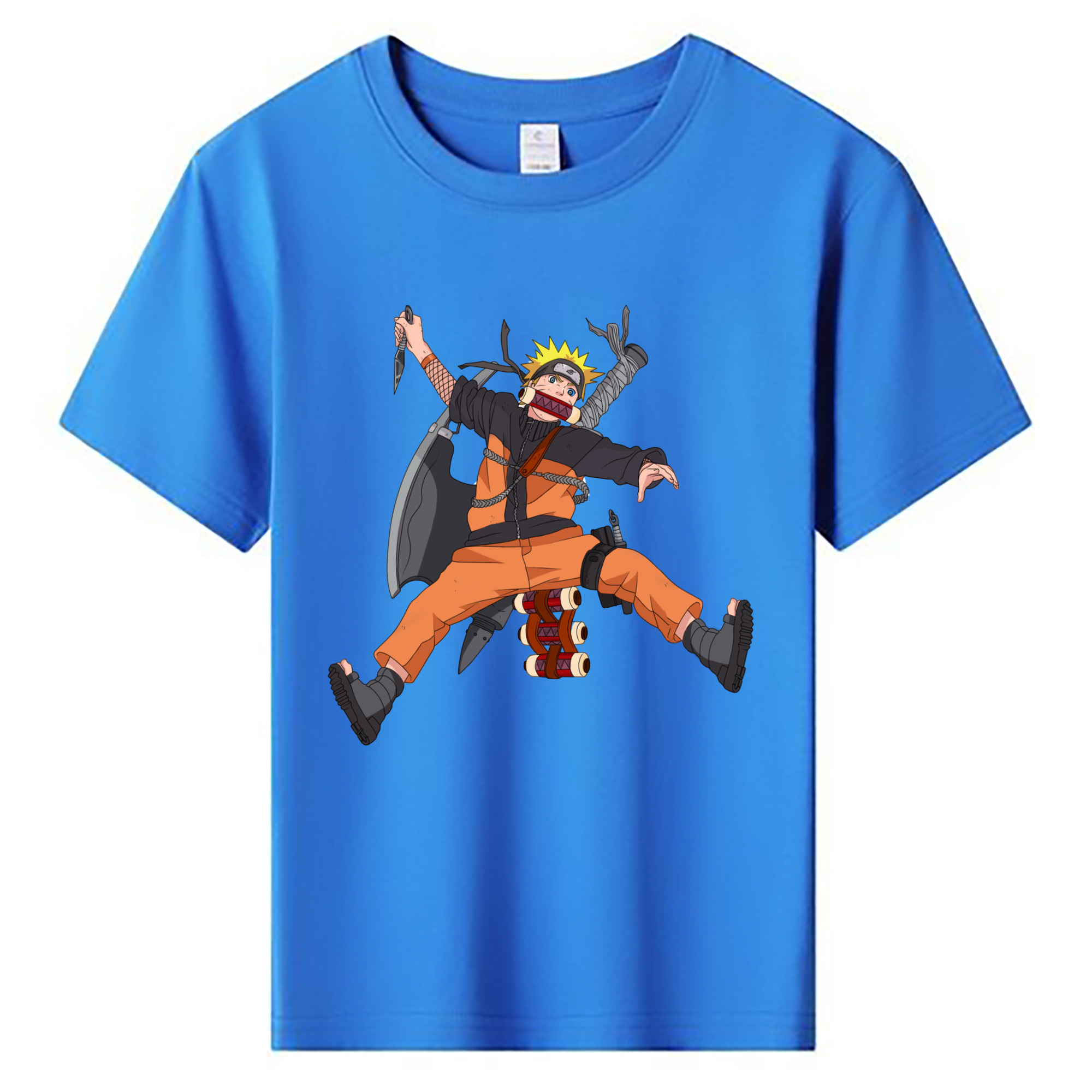 （画像用） NARUTO -ナルト- うずまき ナルト Uzumaki Naruto 綿100％キッズTシャツ（フロントプリント）